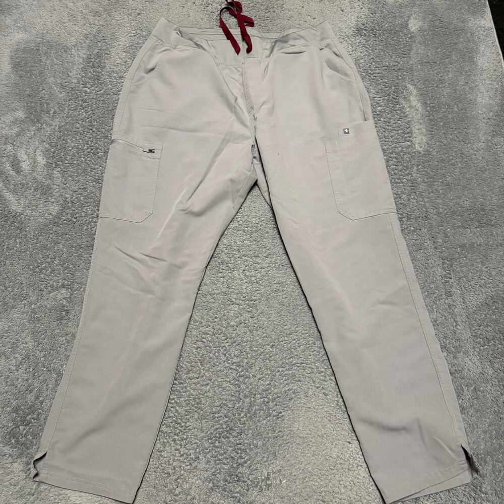 FIGS  HW Yola Straight Scrub Pants Womens XXL Light Gray
